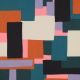 CANVAS ABSTRACT - PETROL/PURPLE