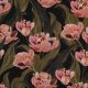 CANVAS DIGITAL FLOWERS - BLACK