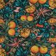 CANVAS DIGITAL ORANGES - DARK GREEN