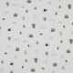 FINE POPLIN GOTS SWEET BEARS - WHITE