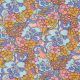 FRENCH TERRY ABSTRACT FLOWERS - BLUE