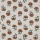 CANVAS FLOWERS - SAGE/ORANGE