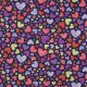 FINE POPLIN DIGITAL HEARTS - NAVY