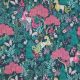 FINE POPLIN DIGITAL UNICORNS - DARK GREEN