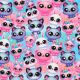 JERSEY DIGITAL CUTE ANIMALS & ABSTRACT - MULTICOLOUR