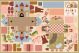 FINE POPLIN CASTLE DOLLHOUSE PANEL - MULTICOLOUR
