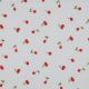 DOUBLE GAUZE EMBROIDERY CHERRIES - WHITE