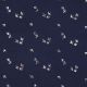 DOUBLE GAUZE FOIL BIRDS - NAVY