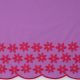 COTTON EMBROIDERY 1-SIDE BORDER - PURPLE / RED