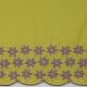 COTTON EMBROIDERY 1-SIDE BORDER - GREEN / PURPLE