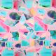 COTTON SATIN DIGITAL RESONATE NEON NERIDA HANSEN - LIGHT PINK