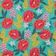 FINE POPLIN FRESH FLOWERS NERIDA HANSEN - GREEN