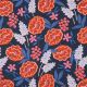 FINE POPLIN FRESH FLOWERS NERIDA HANSEN - NAVY