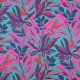COTTON SATIN LUSH LEAVES NERIDA HANSEN - PETROL