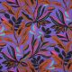 COTTON SATIN LUSH LEAVES NERIDA HANSEN - PURPLE