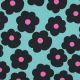 FINE POPLIN BIG FLOWER NERIDA HANSEN - SEA BLUE
