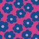 FINE POPLIN BIG FLOWER NERIDA HANSEN - BRIGHT PINK