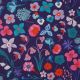 FINE POPLIN DIGITAL MEADOW FLOWER NERIDA HANSEN - DARK PURPLE