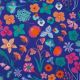 FINE POPLIN DIGITAL MEADOW FLOWER NERIDA HANSEN - ROYAL BLUE