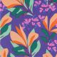 ROSELLA STRETCH SPRING GARDEN NERIDA HANSEN - ROYAL BLUE / APRICOT