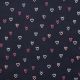 BABYCORD FOIL HEARTS - NAVY