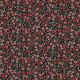 FINE POPLIN DIGITAL FLOWERS - BLACK / RED