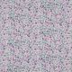 FINE POPLIN DIGITAL FLOWERS - WHITE / PURPLE