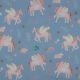 FINE POPLIN DIGITAL UNICORNS - LIGHT BLUE