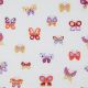 FINE POPLIN FOIL BUTTERFLIES - WHITE