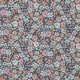 FINE POPLIN GOTS FLOWERS - NAVY