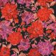 COTTON SATIN DIGITAL FLOWERS - BLACK / RED