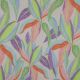 COTTON SATIN DIGITAL LEAVES - ECRU