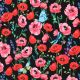 FRENCH TERRY DIGITAL FLOWERS - BLACK