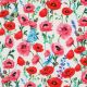 FRENCH TERRY DIGITAL FLOWERS - WHITE