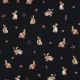 JERSEY DIGITAL RABBITS AND FLOWERS - NAVY