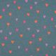 JERSEY MELANGE NEON HEARTS - SMOKE BLUE MELANGE