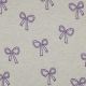JERSEY MELANGE GLITTER BOWS - ECRU MELANGE