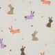 JERSEY MELANGE BUNNIES - ECRU MELANGE