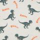 JERSEY MELANGE DINOSAURS - ECRU MELANGE