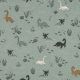 JERSEY MELANGE WATER DINOSAURS - DARK MINT MELANGE