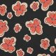 JERSEY MELANGE FLOWERS - ANTHRACITE MELANGE