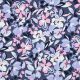 FRENCH TERRY FLOWERS - BLUE / PINK