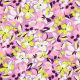 FRENCH TERRY FLOWERS - PINK / LIME
