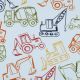 FRENCH TERRY WORK VEHICLES - LIGHT BLUE