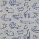 SWEAT MELANGE SAFARI ANIMALS - LIGHT GREY MELANGE