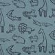 SWEAT MELANGE SAFARI ANIMALS - SMOKE BLUE MELANGE