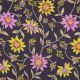 COTTON VOILE FLOWERS - DARK PURPLE