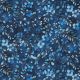 FINE POPLIN DIGITAL LEAVES - COBALT