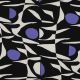 LINEN VISCOSE ABSTRACT - BLACK/PURPLE