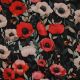 SOFTSHELL DIGITAL POPPIES - BLACK